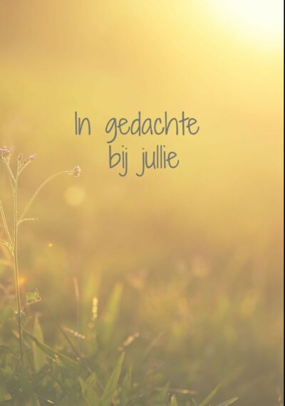 In gedachten bij jullie Kaart