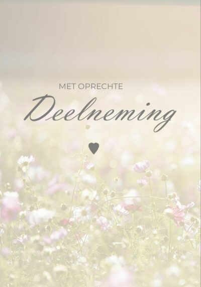 Met oprechte deelneming Kaart