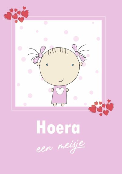 Hoera een meisje Kaart