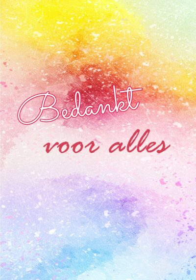 Bedankt voor alles Kaart