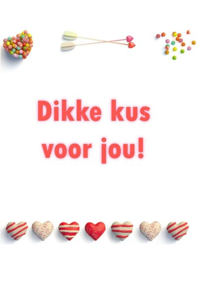 Dikke kus voor jou Kaart