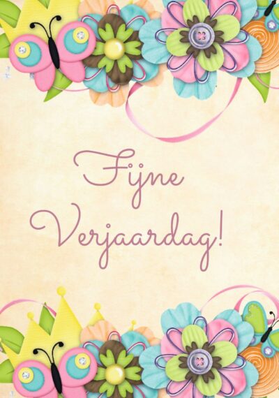 Fijne verjaardag Kaart