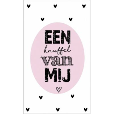 Een Knuffel Van Mij Roze Kaartje