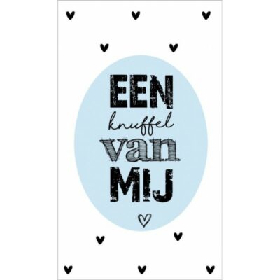 Een Knuffel Van Mij Blauw Kaartje