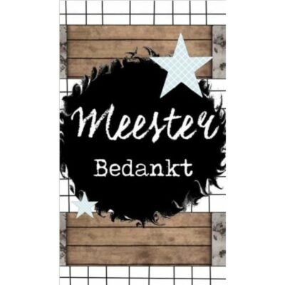 Meester Bedankt Kaartje