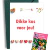 Dikke Kus Voor Jouw Kaart met Bijenbloemen