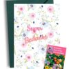 Super Bedankt Kaart met Bijenbloemen