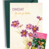 Omdat Ik Aan Je Denk Kaart met Bijenbloemen
