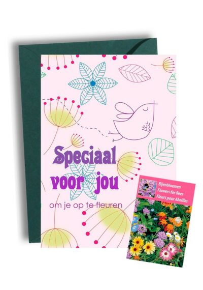 Speciaal voor Jou Kaart met Bijenbloemen