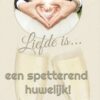liefde is een spetterend huwelijk kaart