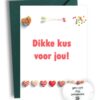 Bedankt Kaart Met Hartje Dikke Kus Voor Jou