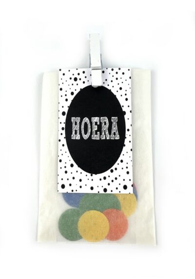 Groeiconfetti Hoera