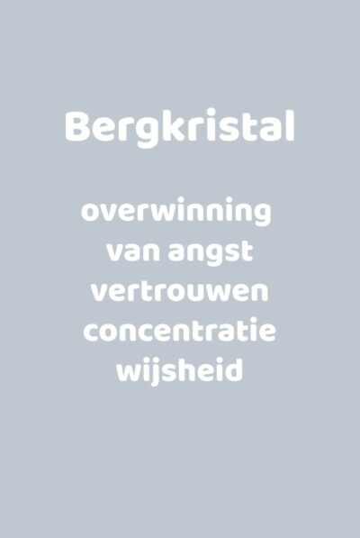 Betekeniskaartje Bergkristal