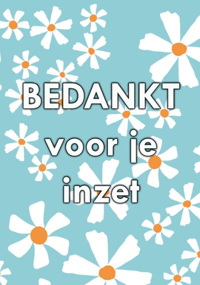 Bedankt voor je inzet