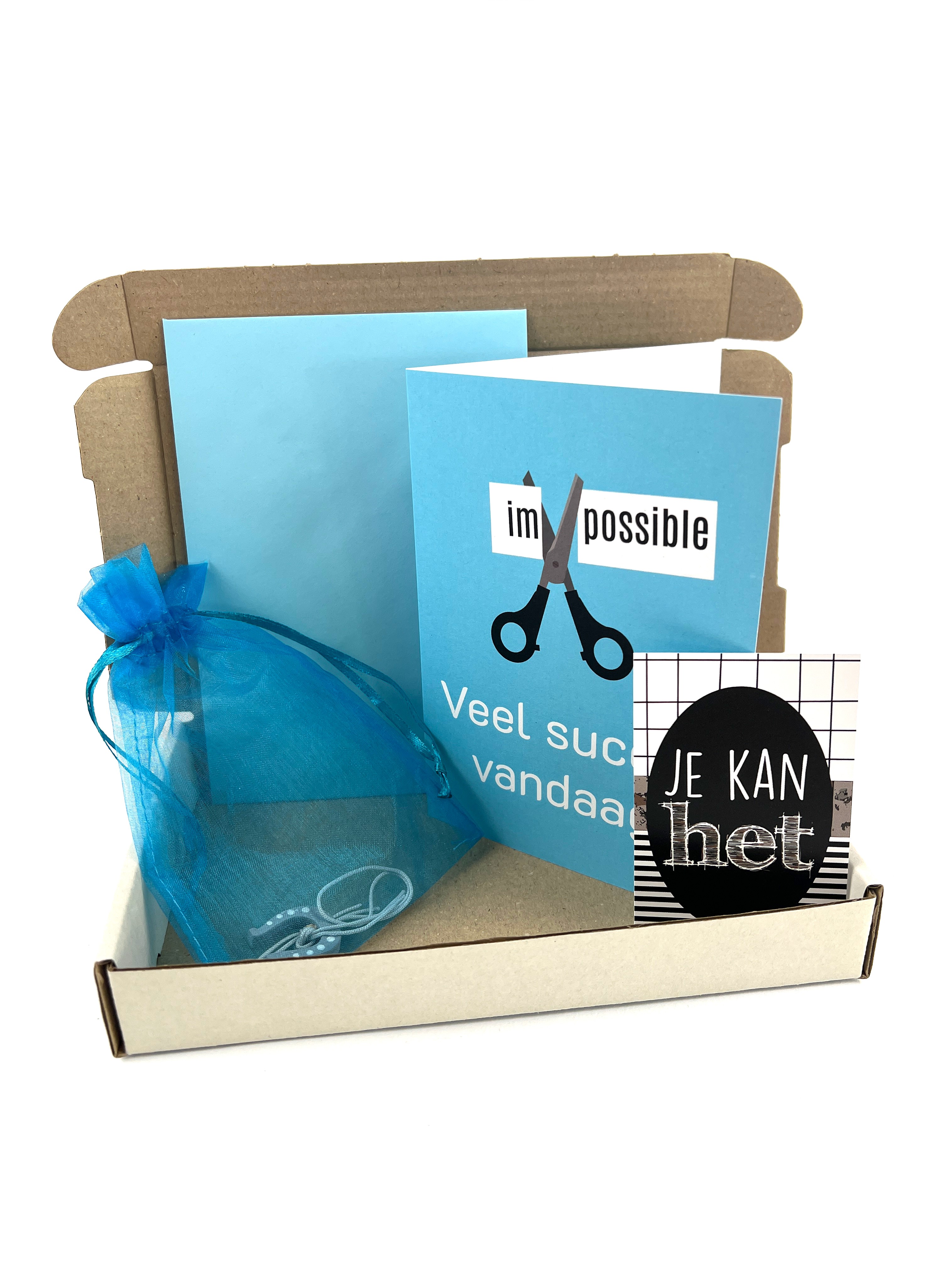 Brievenbus cadeau veel succes vandaag