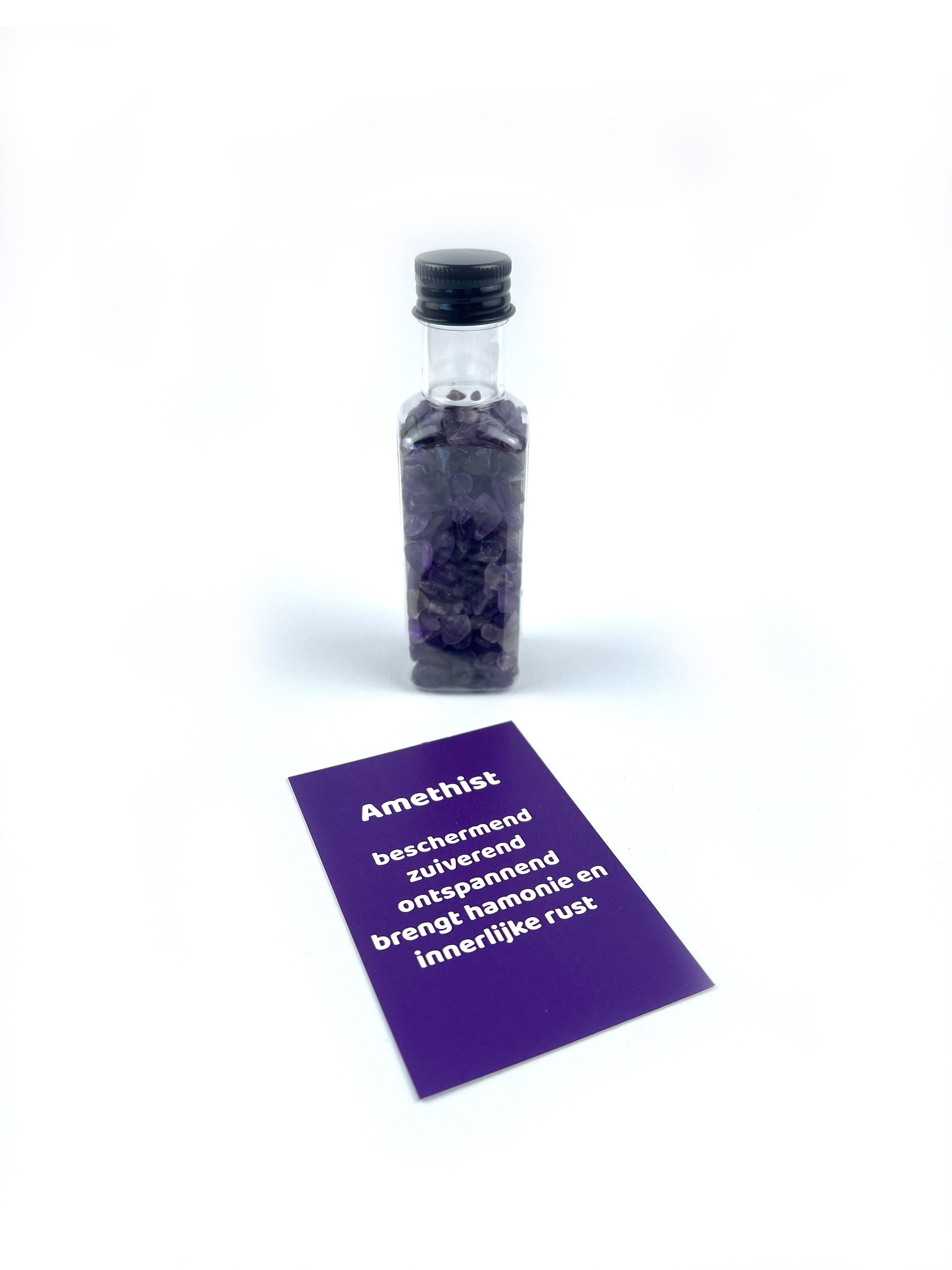 flesje met amethist steentjes