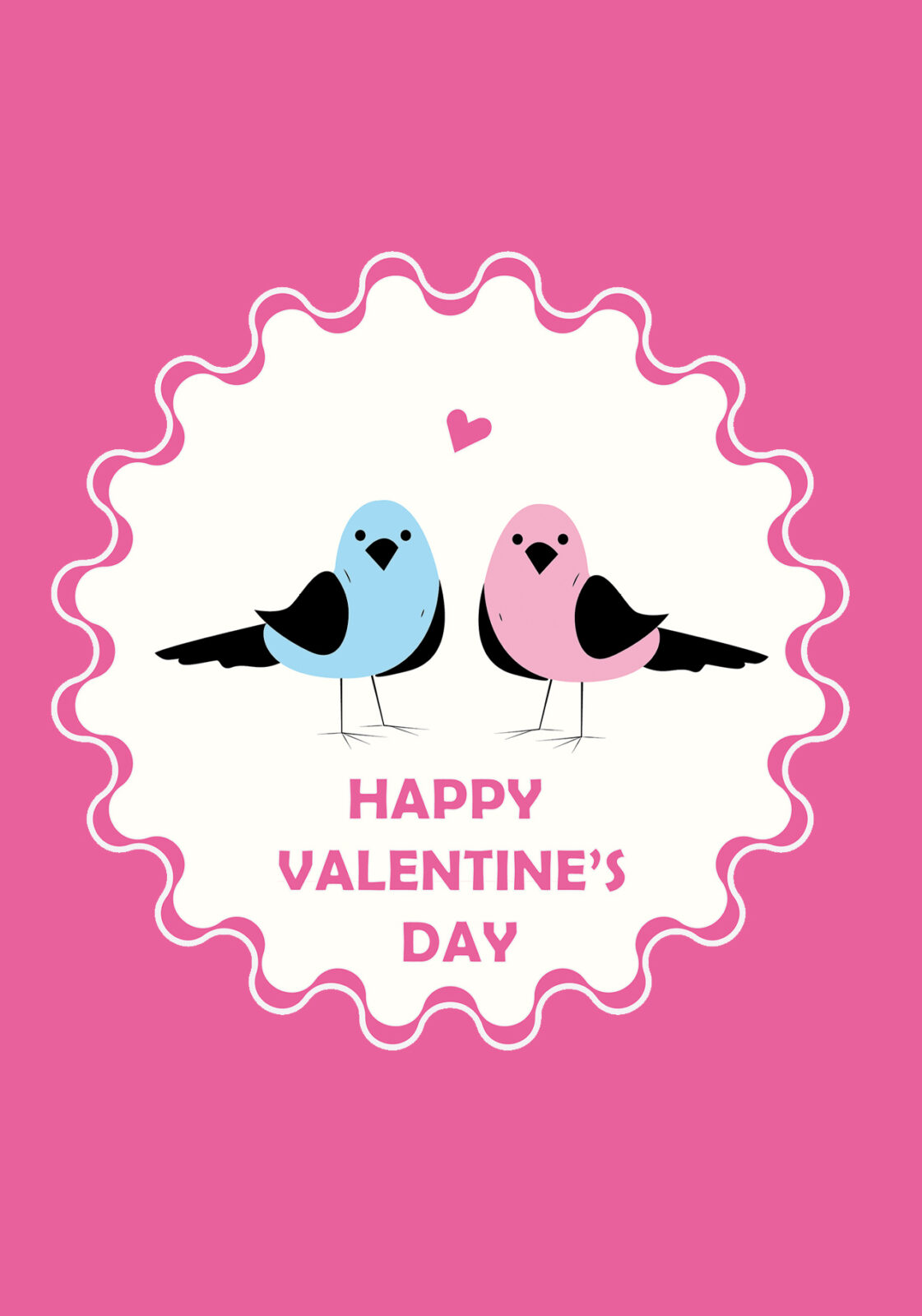 Happy Valentine's day birds