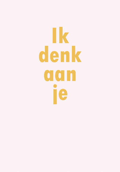 Ik denk aan je