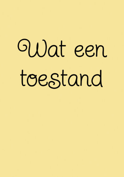 Wat een toestand