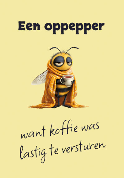 Een oppepper want koffie was lastig te versturen